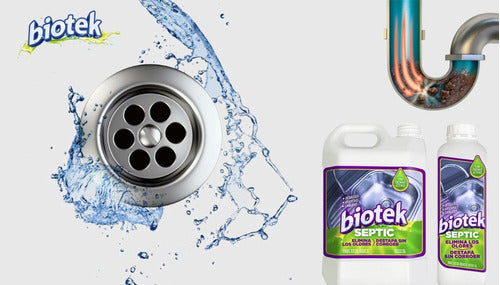 BioTek Eliminador De Olores Y Destapa Cañerías 3L - Bioseptic 4