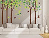 Luckkyy Grandes Cinco Arboles Pegatinas De Pared Bosque Pap 5