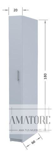 Amatore_Amatusmuebles 20x180x60 Storage Cabinet Melamine 18mm 6