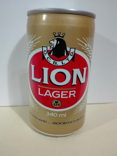 Lata Dura De Cerveza Lion Lager Sudafrica 340 Ml 0