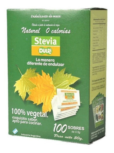 Stevia Dulri En Polvo 100% Natural - 100 Sobres 0