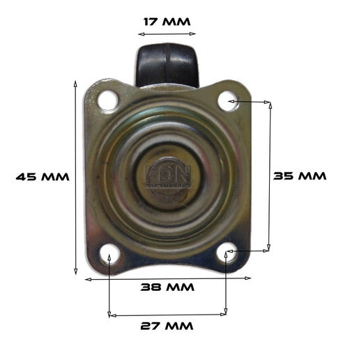 Ruedas Goma 40mm 12u Gir 1101 + 12u Gir Freno 1103 - Fdn 4