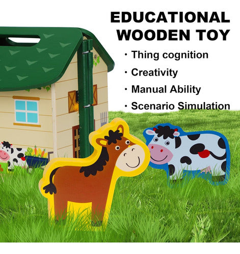 Austraes Wooden Farm Toy for Kids Ages 3-8 7