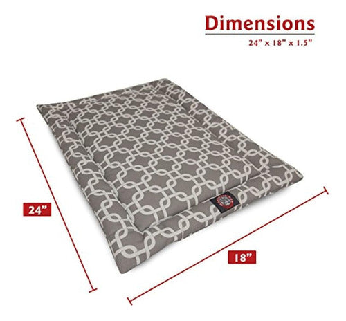 Majestic Pet Products 24-Inch Links Gray Dog Bed Crate Mat 1