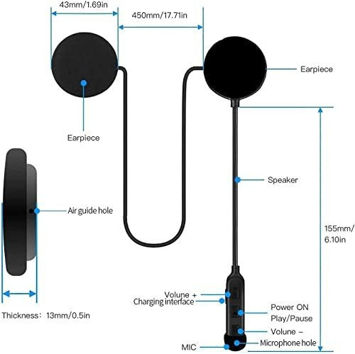 Auriculares Para Moto Uso Con El Casco Puesto Bluetooth N560 6