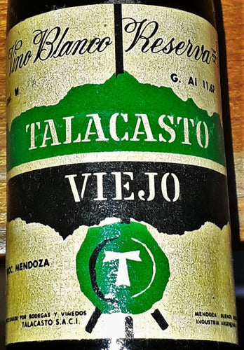 Botella Miniatura Vino Blanco Reserva Talacasto Viejo 1