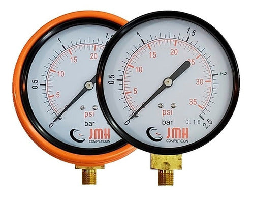 Jmh Competicion Manometro 100mm 0-2.5 Bar/Psi 0