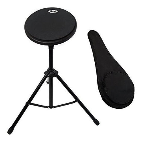 Paititi 8 Inch Practice Drum Pad with Adjustable Stand Function 0