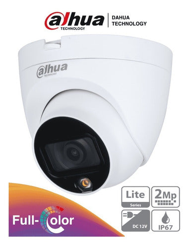 Dahua Mini Dome Full Color 2MP 3.6mm LED Outdoor Camera 1