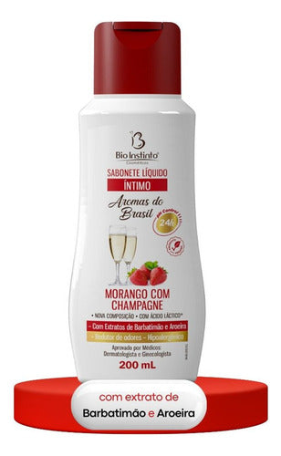 Sabonete Íntimo Líquido Feminino Morango-champagne Tira Odor 0