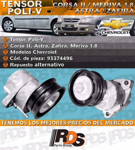 Tensor De Correa Poli V Meriva Zafira Con Aire Factura A/b 3