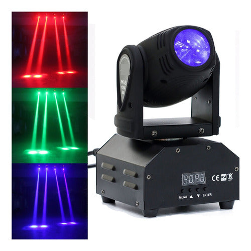 Mini Led 10w Spot Beam Moving Head Light Lyre Dmx512 Stage 3