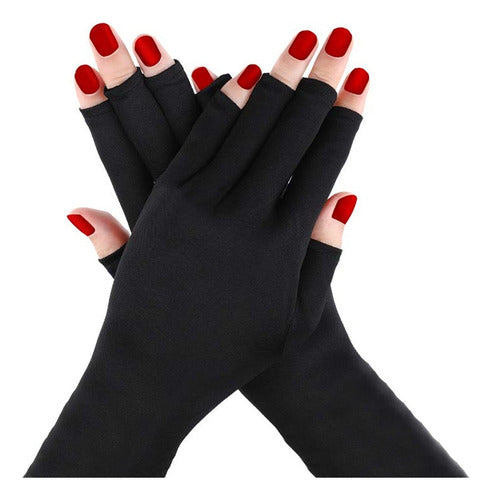 Lycra Gloves with UV Protection + 50 UVA-UVB for Nail Booth 1