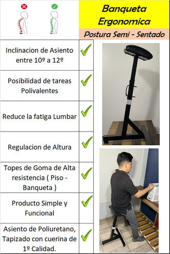 El Galpón de Sotero Ergonomic Industrial Stool, Multi-Purpose (Iron) 1