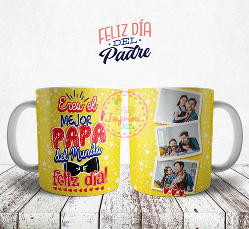 Plantillas Tazas Día Del Padre Super Papá Superheroe Sublima 2