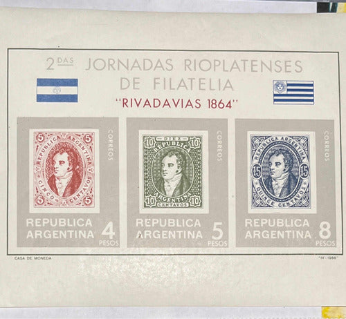 Sello Correo Argentino 7 Bloques Hojas Estampillas Argentina 7