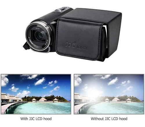 JJC Parasol for 3.5" LCD Screen Camcorder - Compatible with Sony, Canon, and Panasonic 4