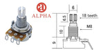 Mini Alpha H35 B500K Linear Potentiometer 4