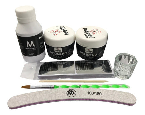 Kit Completo Uñas Acrilicas Esculpidas Profesional. Faguer 0