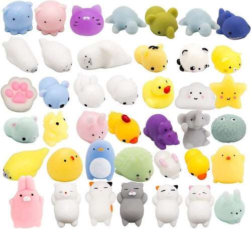 MEM-TEC 20 Random Squishy Mochi Animals Stress Relief Souvenirs 3cm 5