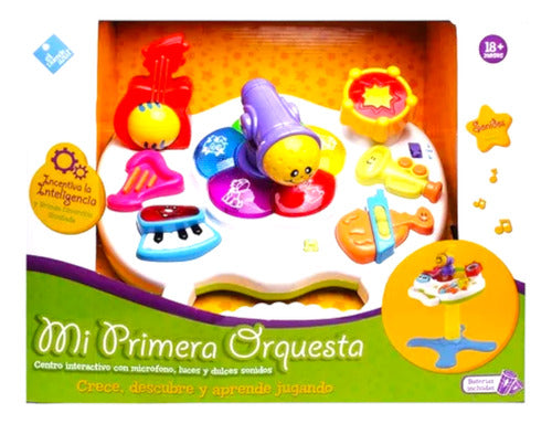 Piano Mesa Dj Orquesta Infantil Con Luz Y Sonido Duende Azul 0