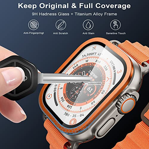 Wsken Apple Watch Ultra 2 Screen Protector 49mm - Orange 1