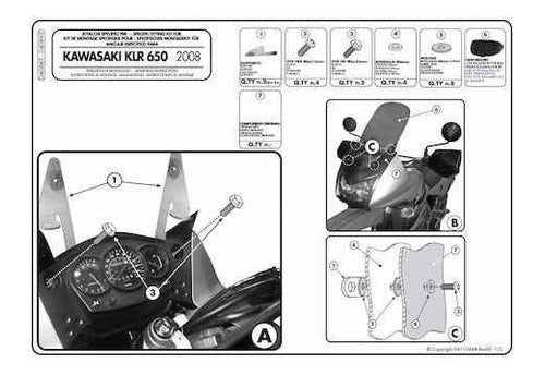 Kit Anclajes Parabrisas Givi Kawa Klr 650 08 17 D408kit ® 1