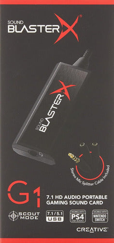 Tarjeta D/dac/sonido Creative Sound Blasterx G1 7.1 Portátil 2