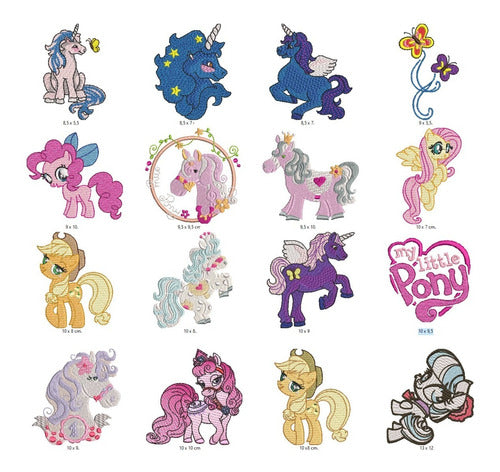28 Embroidery Machine My Little Pony Design Templates + Floral Templates Gift Set 0