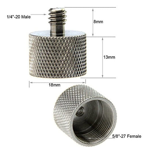 Camvate Adaptador De Rosca Soporte De Micrófono 58 27 Hembra 1