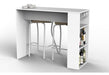 Breakfast Bar Counter with Shelves 120 x 91 x 44 DEC12 2