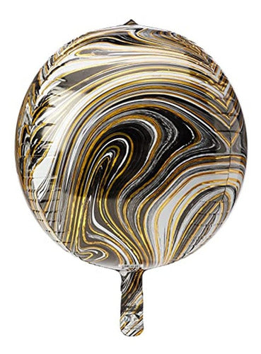 Anagram 16" Orbz-Black Marblez Multicolor Balloon 1