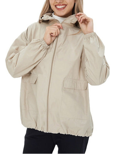 HB Oversize Windbreaker Jacket with Zipper and Hood 1