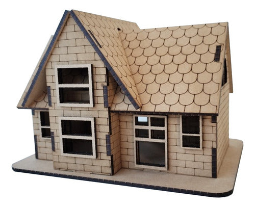 3D Wooden Puzzle House Roof Tiles Wood Building Kit WA00120 0