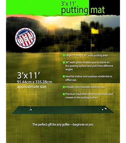 Putt-a-bout Campo De Golf, 3 X 11 Pies, Verde 1