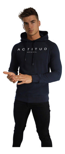 Con Actitud Men's Fitted Sweatshirt - Raglan Sleeve - Moscow Model - Black 0