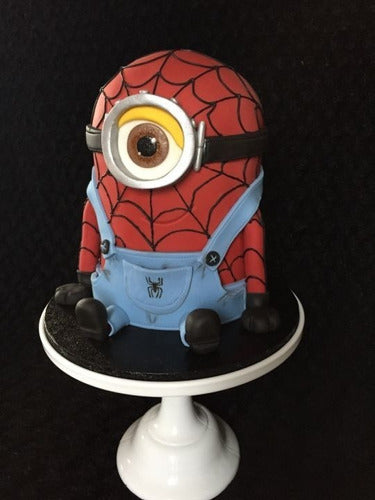 Delicias Lourdes Torta Minions Superheroes 5