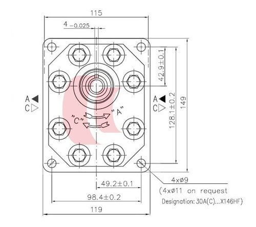 Caproni Hydraulic Gear Pump 46 Cc Per Revolution 2