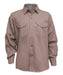 OMBU Beige Long Sleeve Work Shirt - Size Large A and B 0