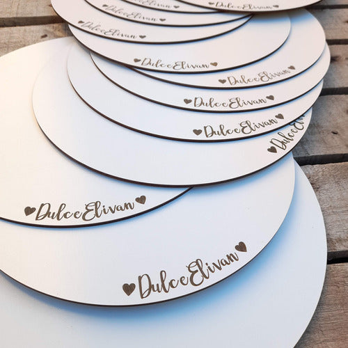 60 Custom Engraved Cake Bases with Your Logo - Various Sizes 1