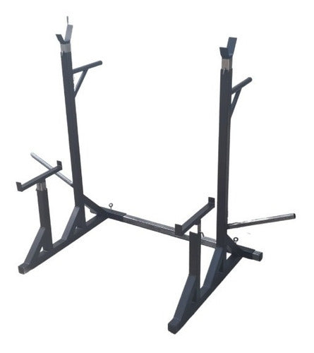 Cattani Fitness Rack Sentadillas 170cm Fondo Porta Discos Gym Envio Gratis 0