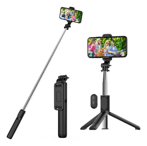 Trípode Selfie Stick, Bluetooth Selfie Stick Extensible Con 0