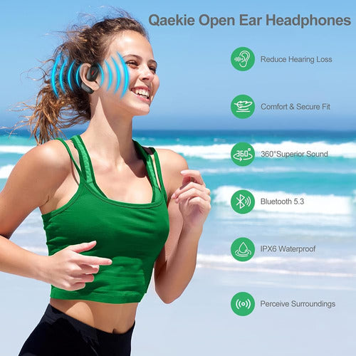 Qaekie Open Ear Headphones - Bluetooth 5.3 Auriculares Inalá 1