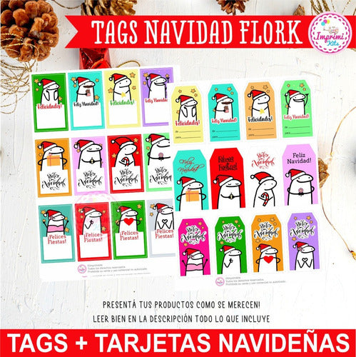 Gangagram Kit Imprimible Flork Navidad Tags Tarjetas Navideños #3 5