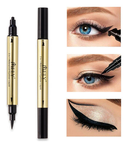 MELY Double Fiber Eyeliner and Seal 2 in 1 - Black 2