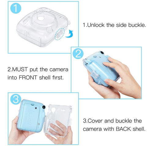 Funda Para Fujifilm Instax Mini 11 Fintie Dura Transparente 3