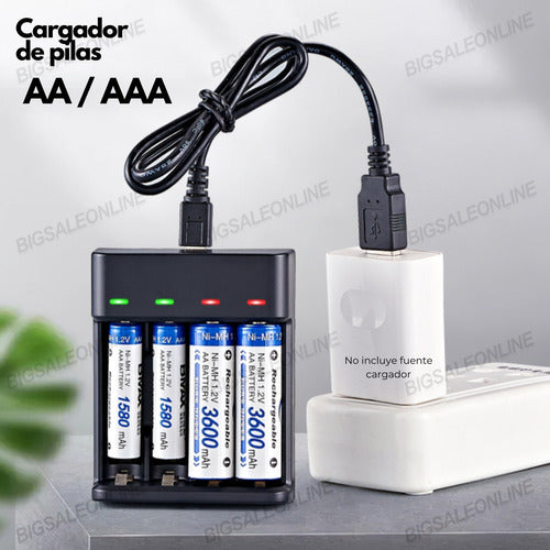 Generic Battery Charger for AAA and AA Rechargeable Batteries 1