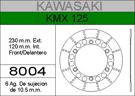 HYD Front Brake Disc for Kawasaki KMX 125 0