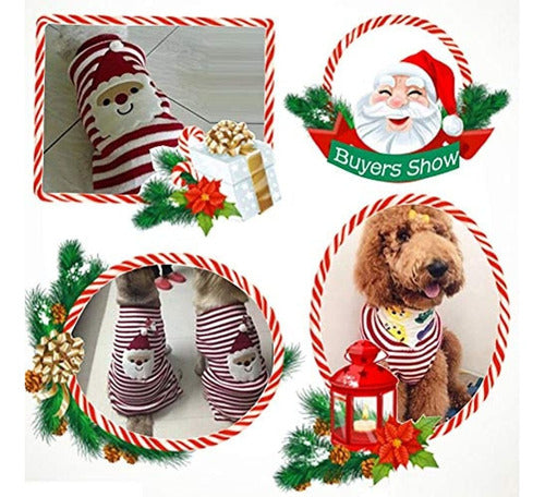 Bobibi Perro Sueter Navidad Mascota Gato Invierno Prendas D 1