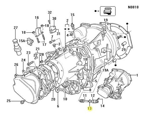 Ford Anillo Sellador Caja Cambio Courier 98 99 00 1